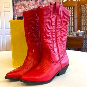 Red cowboy boots size 7.5 western
